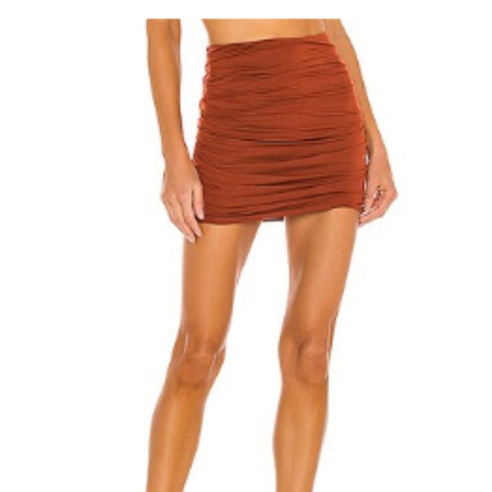 Indah Copper Body Con Skirt